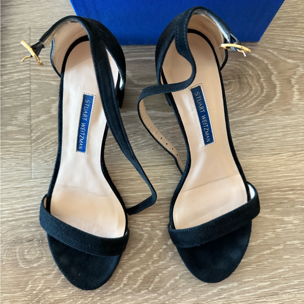 Stuart Weitzman nearly nude black suede